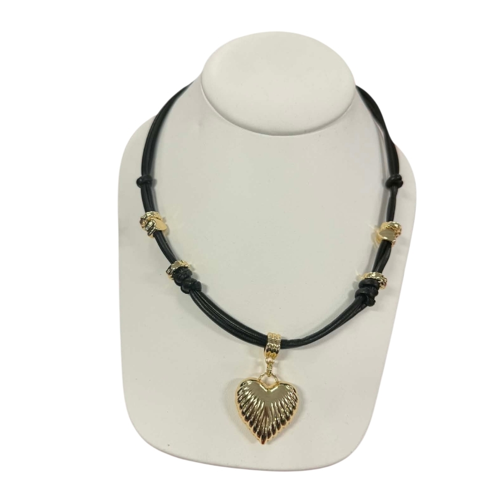 Gemelli Gold  Heart Pendant Necklace NWT